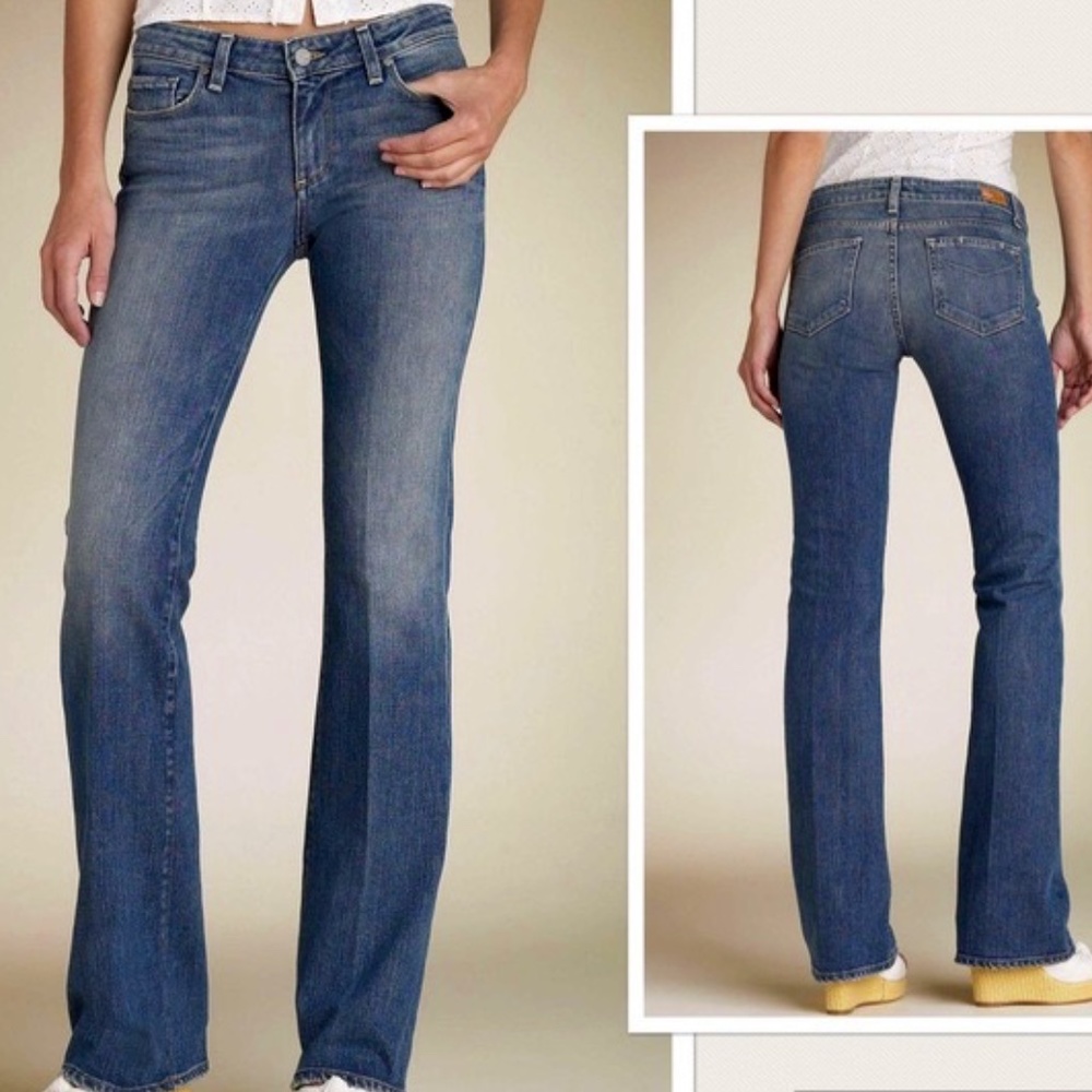 EUC Paige Benedict Canyon Relaxed Fit Embroidered Pocket Jeans Size 31 - Picture 1 of 9